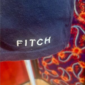 Abercrombie & Fitch Navy Short Sleeve Tee with White Fitch Logo